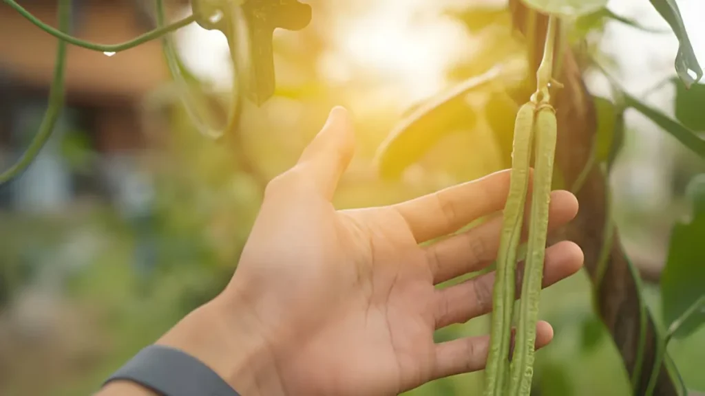 yard long beans in containers