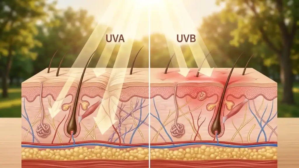 Effects of uv radiation on skin plants