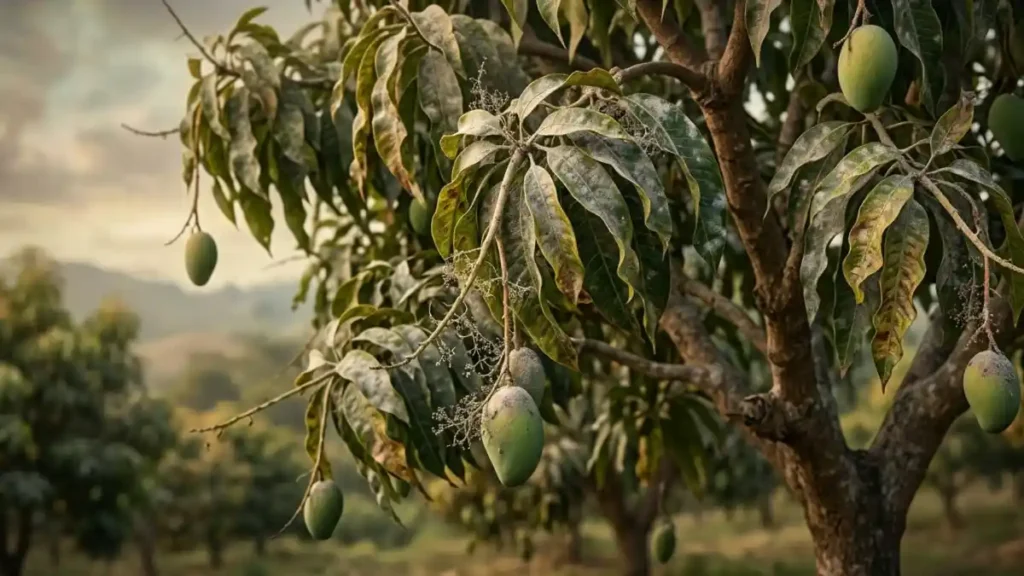 Powdery mildew mango diseases